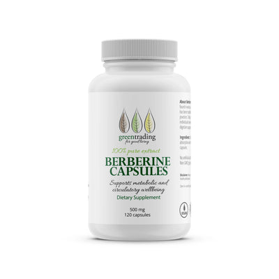 Berberine 120 Veggie Capsules 500mg-Green Trading-Matakana Pharmacy