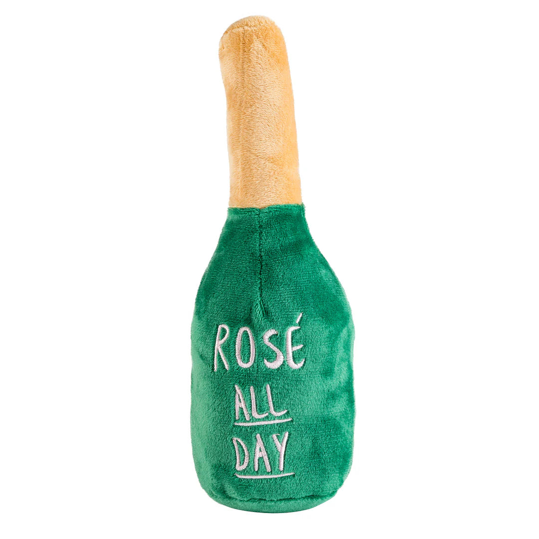 Woof Clicquot Rose' Champagne Bottle Squeaker Dog Toy Large-Haute Diggity Dog-Matakana Pharmacy