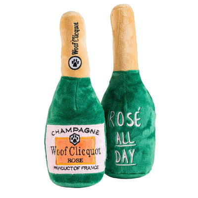 Woof Clicquot Rose' Champagne Bottle Squeaker Dog Toy Large-Haute Diggity Dog-Matakana Pharmacy