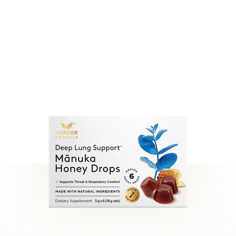 Deep Lung Support | Manuka Honey Drops 6 Pack-Harker Herbals-Matakana Pharmacy