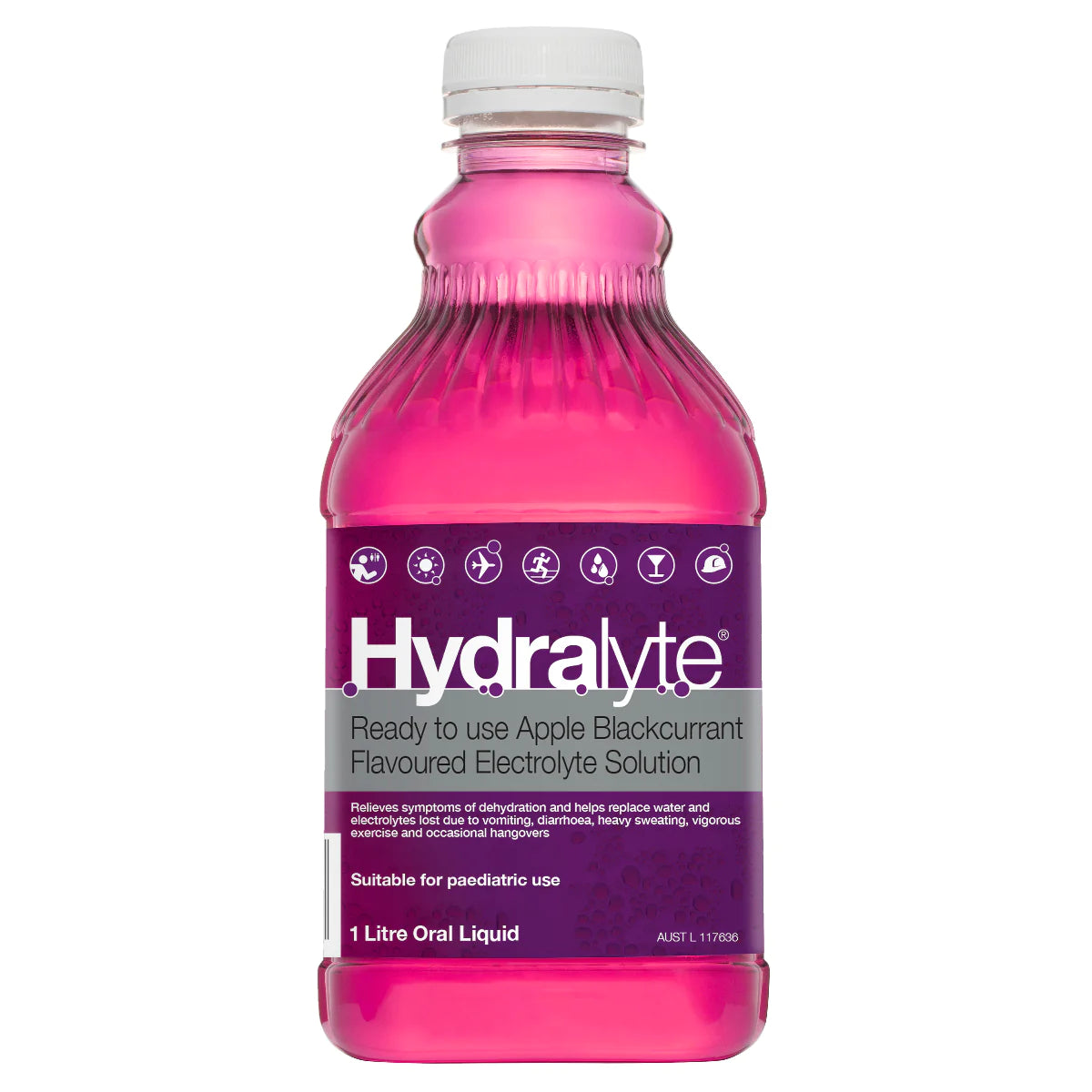 HYDRALYTE Liquid Ready to Drink Apple & Blackcurrant 1L-Matakana Pharmacy