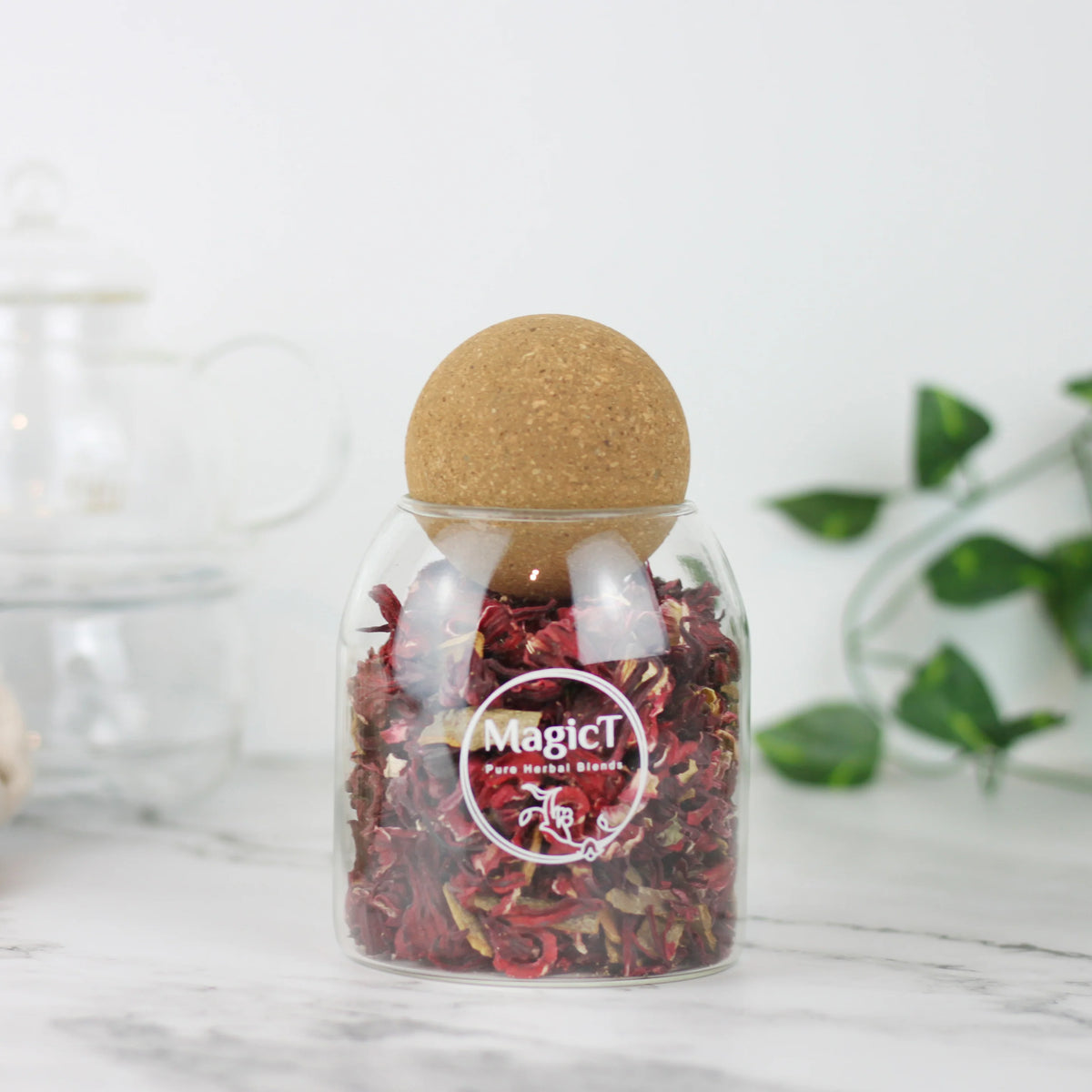 MagicT Fitness - Hibiscus and Cinnamon Blend, 50g Pouch & 60g Glass Jar-Magic T-Matakana Pharmacy