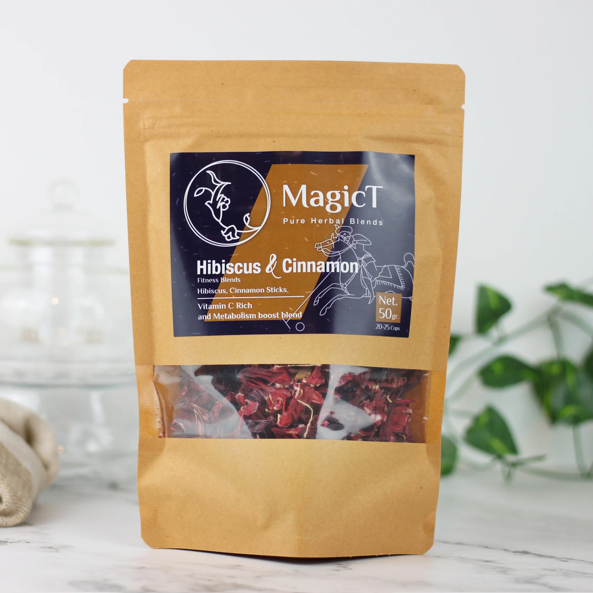 MagicT Fitness Hibiscus and Cinnamon Blend 50g Pouch-Magic T-Matakana Pharmacy
