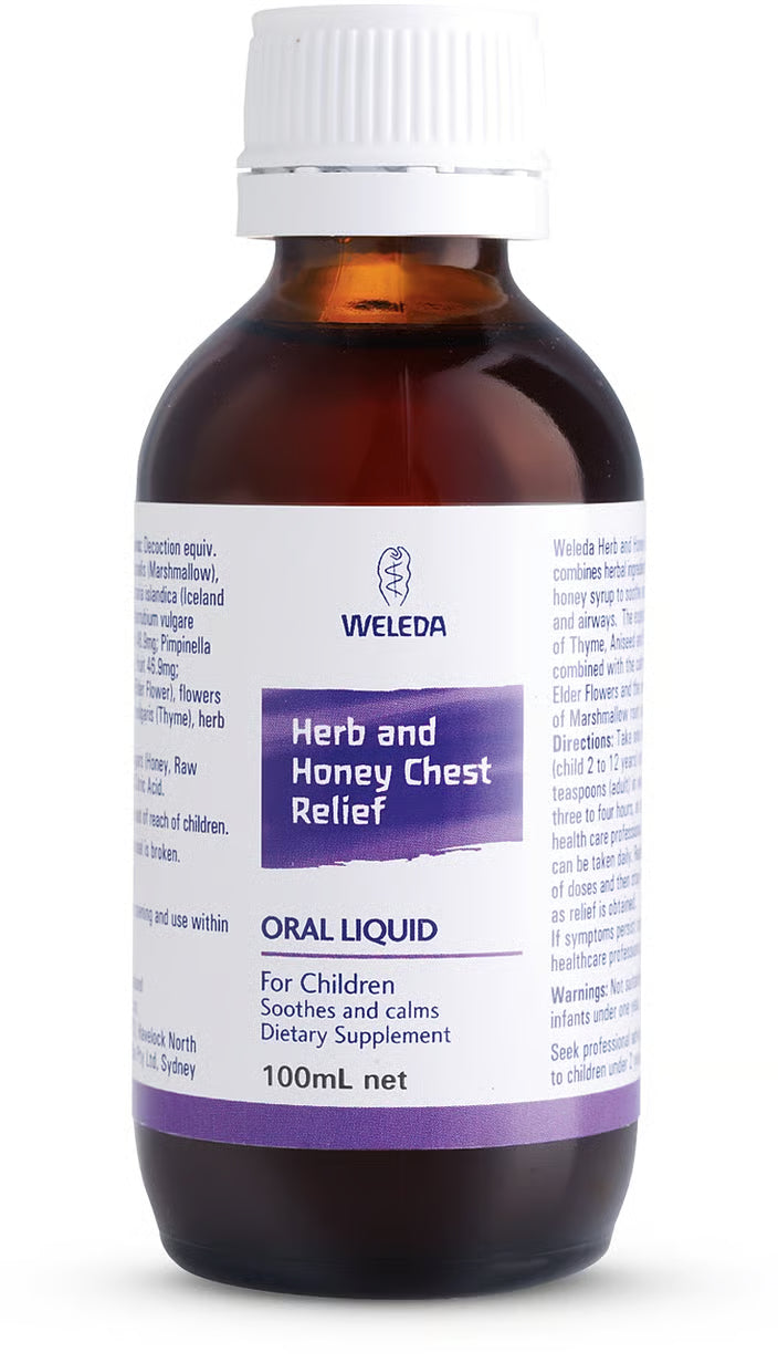 Herb and Honey Chest Relief, 100ml (for Children)-Weleda-Matakana Pharmacy