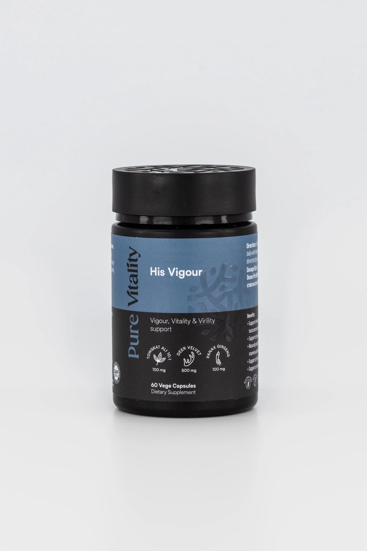 Image of plastic bottle of His Vigour 60caps