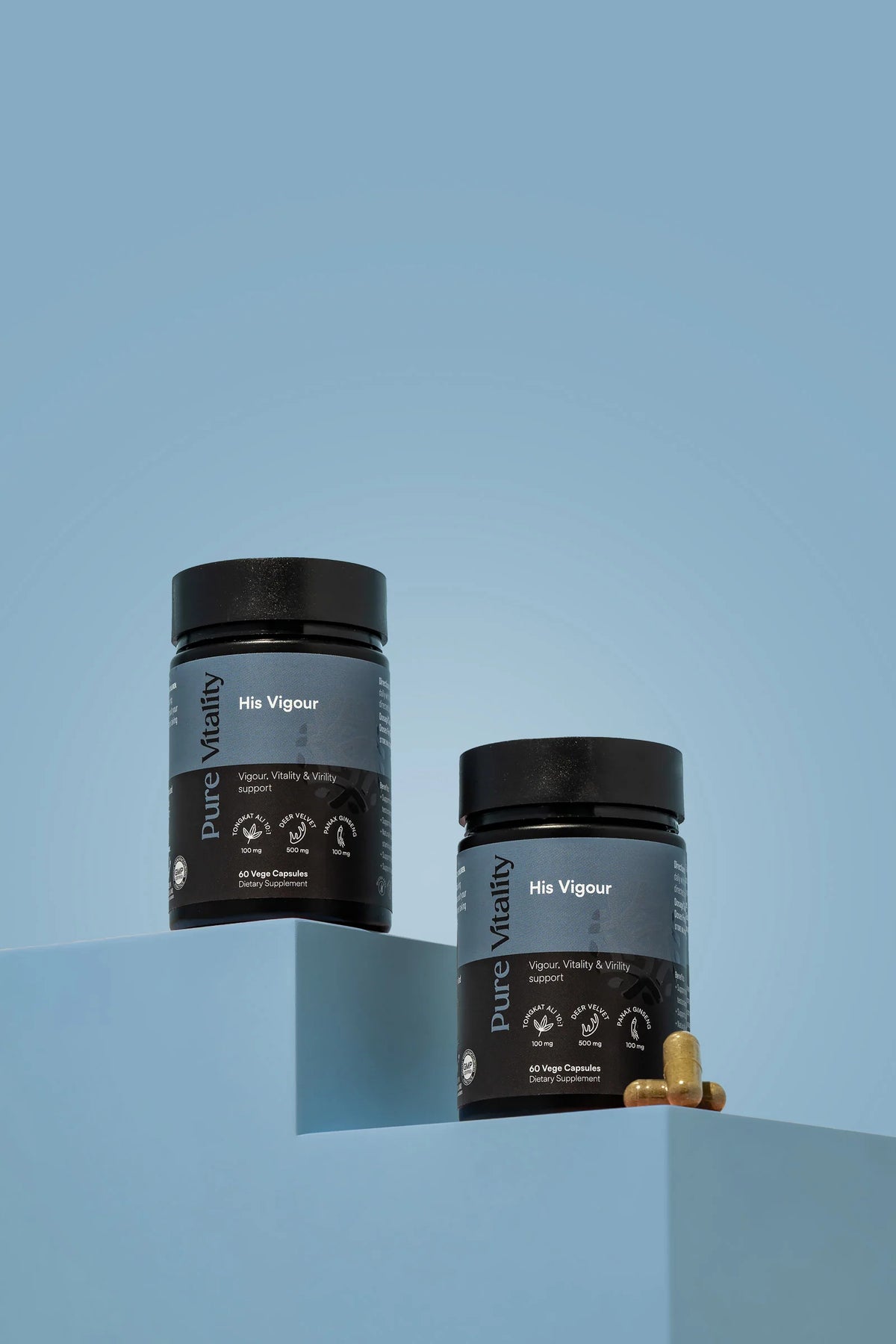 Image of 2 bottles of His Vigour 60caps