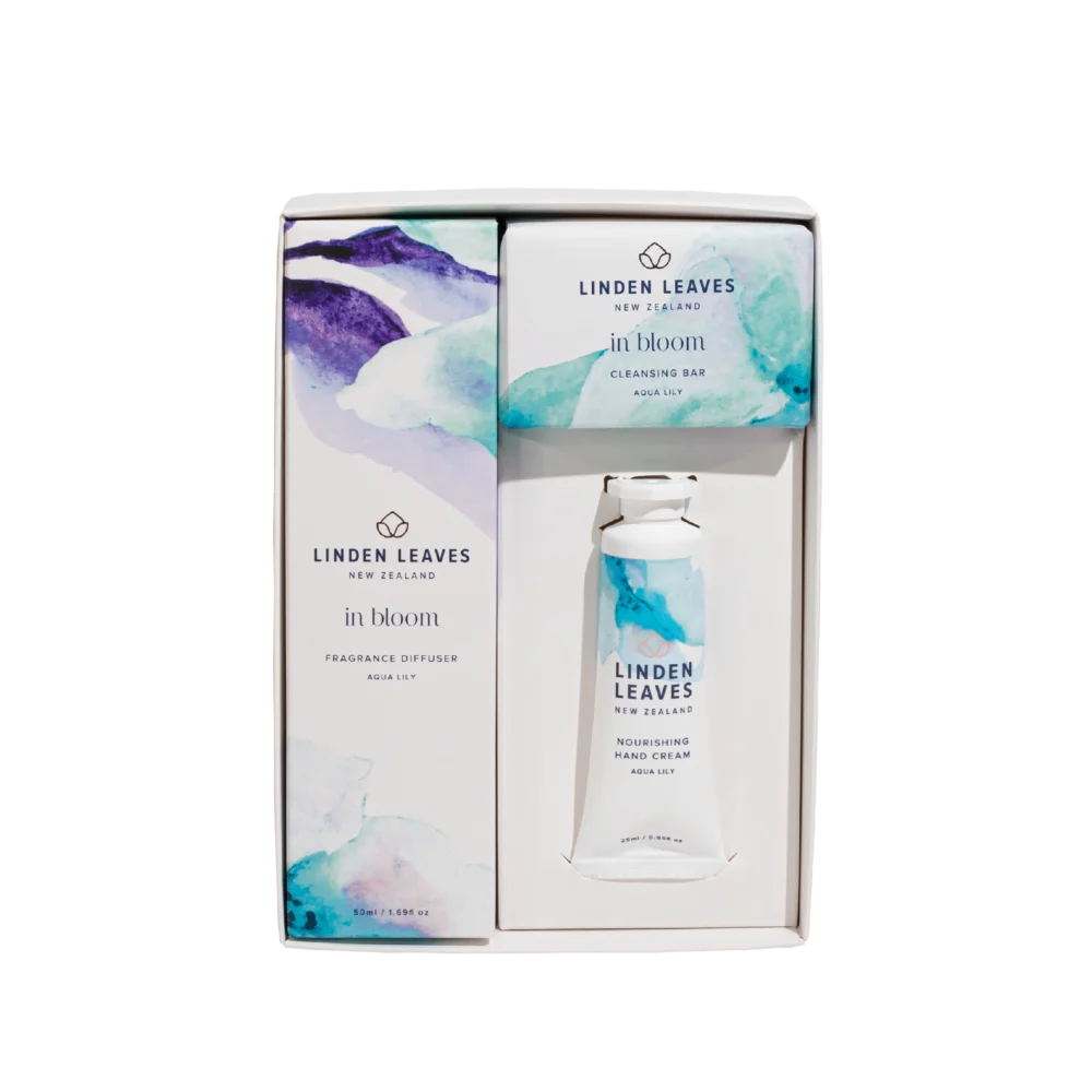 Aqua Lily Body & Souls Gift Set 3pc-Linden Leaves-Matakana Pharmacy