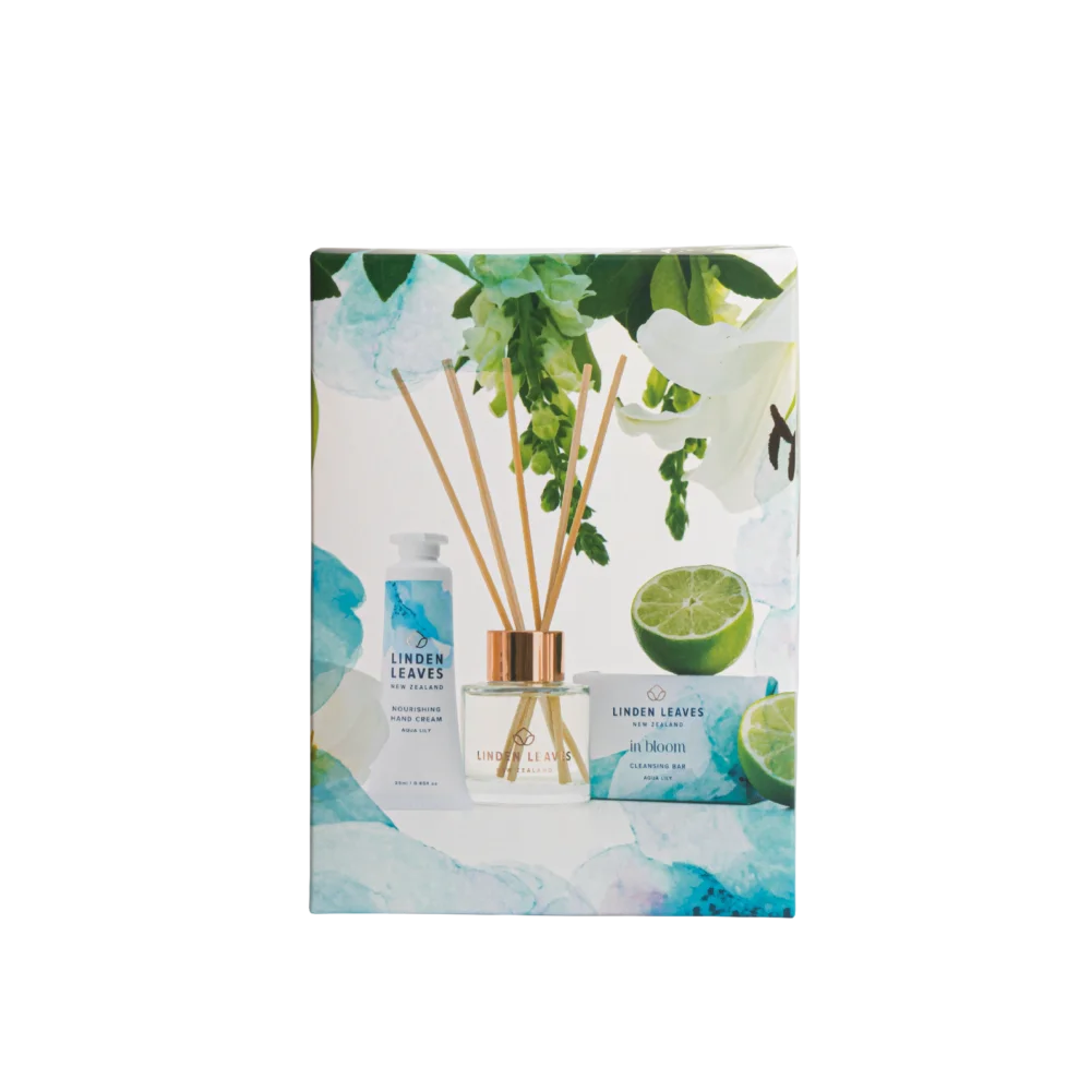 Aqua Lily Body & Souls Gift Set 3pc-Linden Leaves-Matakana Pharmacy