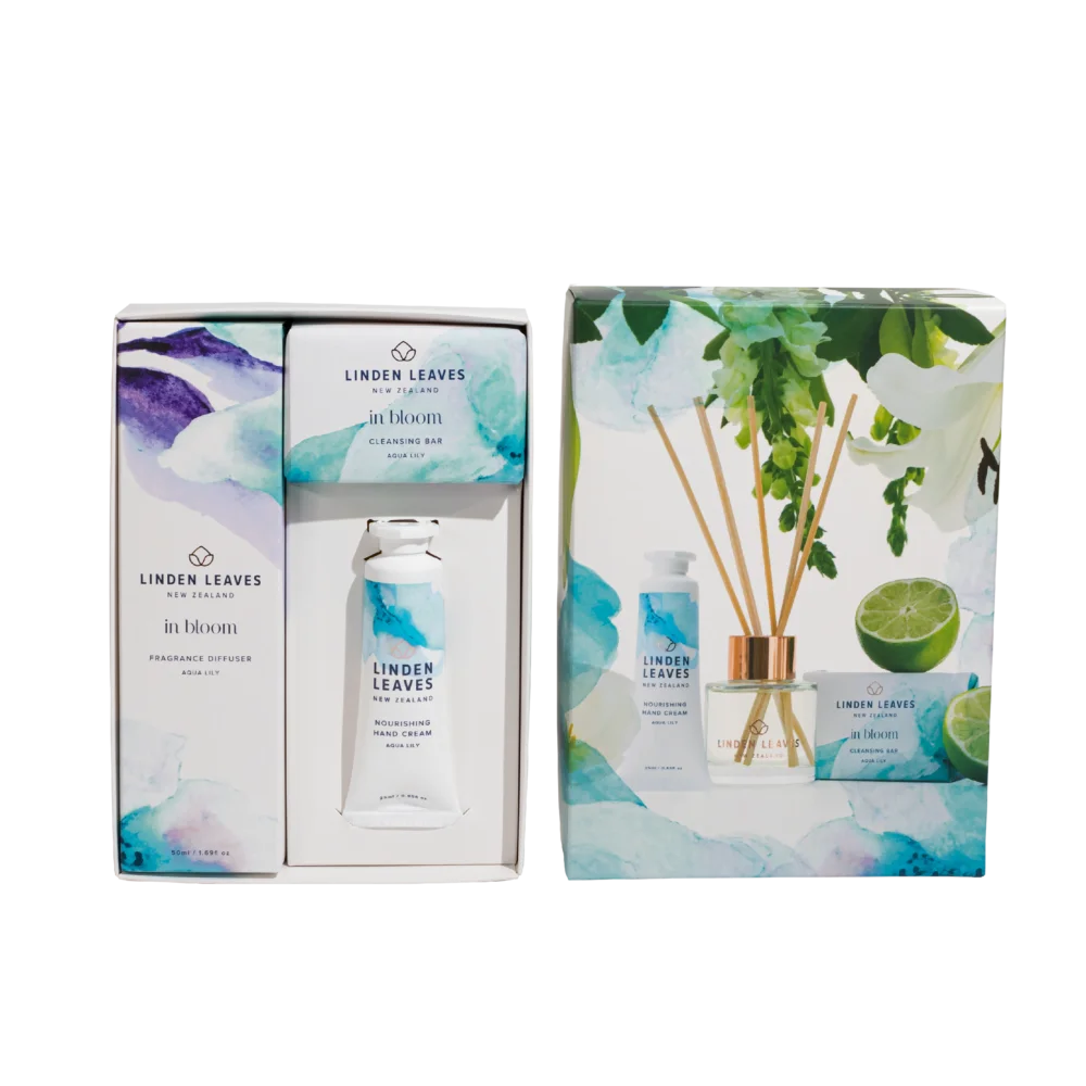 Aqua Lily Body & Souls Gift Set 3pc-Linden Leaves-Matakana Pharmacy