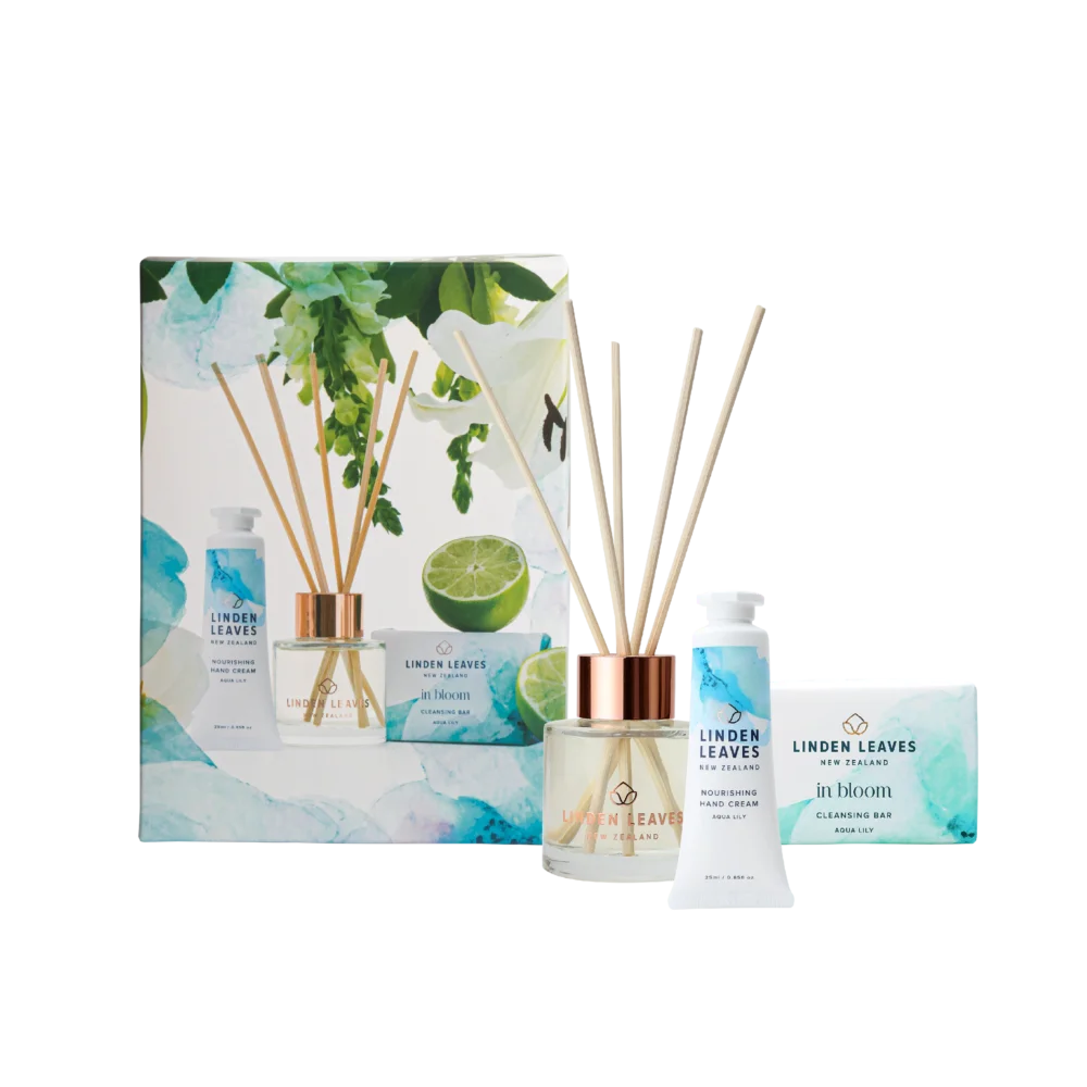 Aqua Lily Body & Souls Gift Set 3pc-Linden Leaves-Matakana Pharmacy