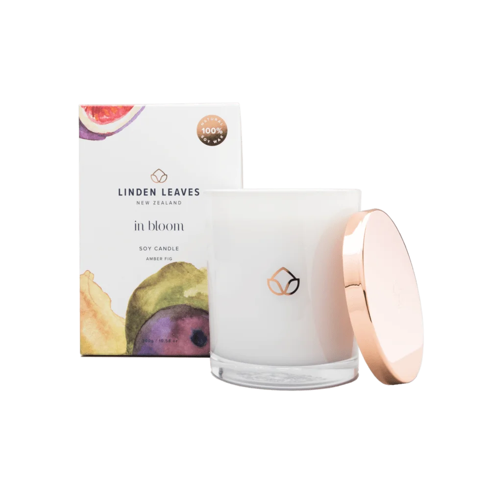 Amber Fig Soy Candle 300g-Linden Leaves-Matakana Pharmacy