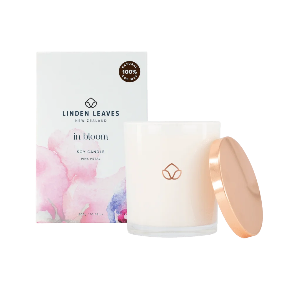 Pink Petal Soy Candle 300g-Linden Leaves-Matakana Pharmacy