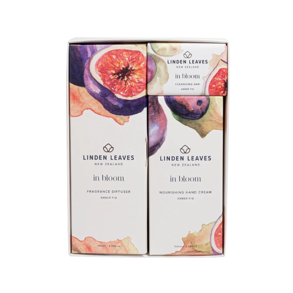 Amber Fig Hands & Home Gift Set 3pc-Linden Leaves-Matakana Pharmacy