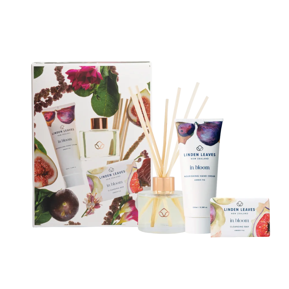 Amber Fig Hands & Home Gift Set 3pc-Linden Leaves-Matakana Pharmacy