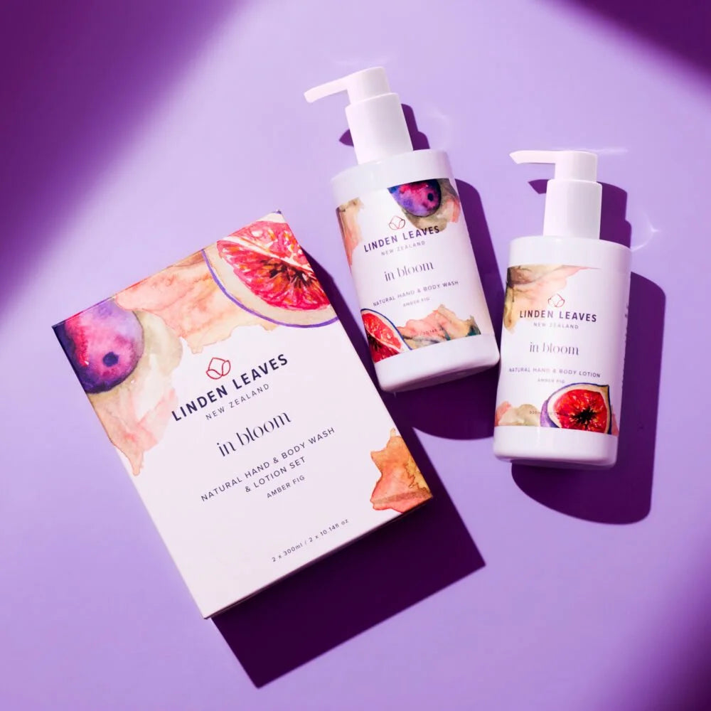 Amber Fig Wash & Lotion Set (2 x 300ml)-Linden Leaves-Matakana Pharmacy