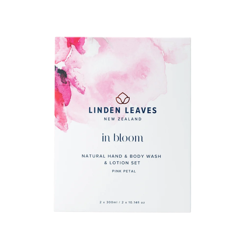 Pink Petal Wash & Lotion Set (2 x 300ml)-Linden Leaves-Matakana Pharmacy