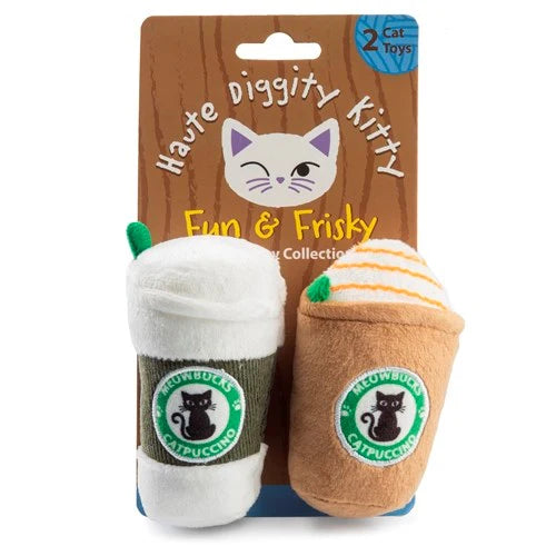 Meowbucks (2 coffee cups) Organic Catnip Toys-Haute Diggity Dog-Matakana Pharmacy
