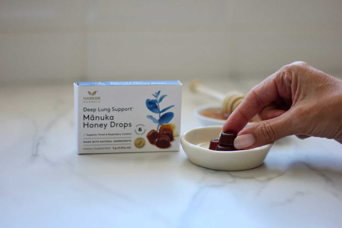 Deep Lung Support | Manuka Honey Drops 6 Pack-Harker Herbals-Matakana Pharmacy