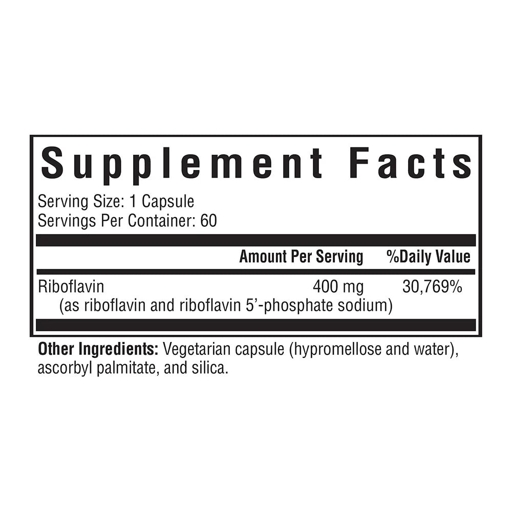 Riboflavin 60caps-Seeking Health-Matakana Pharmacy