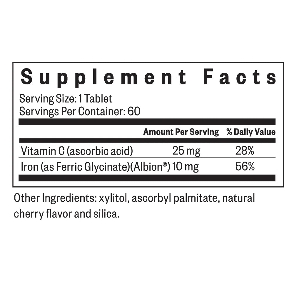 Iron Chewable 60 Tablets-Seeking Health-Matakana Pharmacy