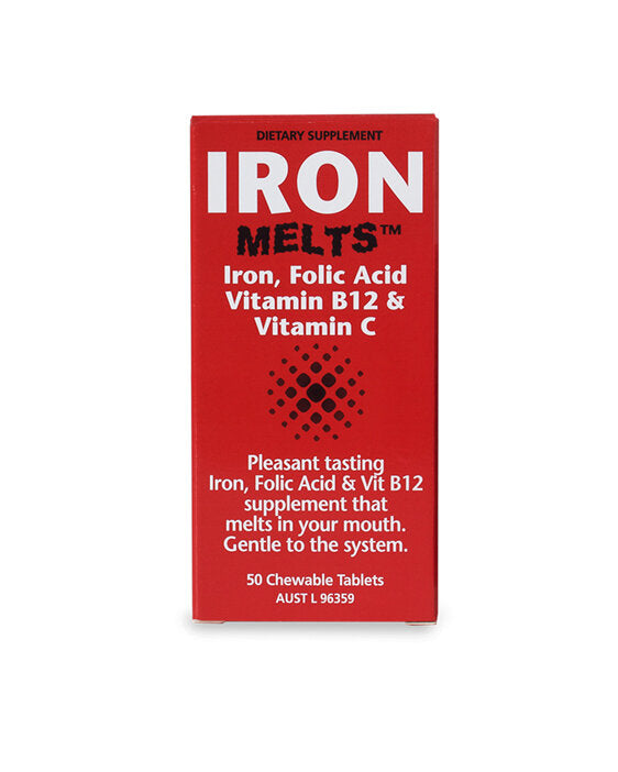 Iron Melts 50 Chewable Tablets-Iron Melts-Matakana Pharmacy