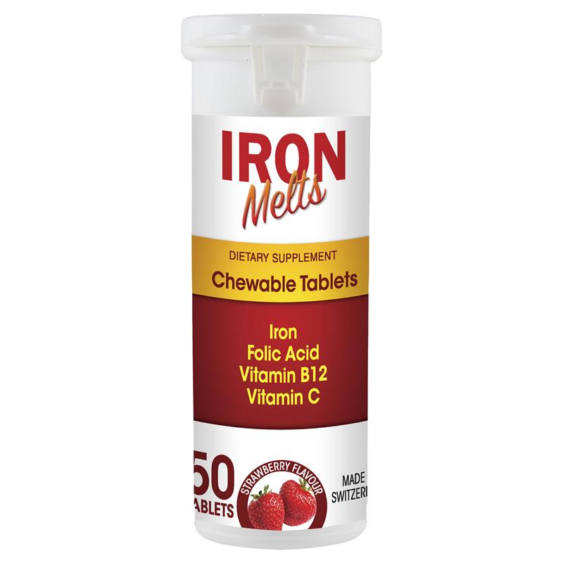 Iron Melts 50 Chewable Tablets-Iron Melts-Matakana Pharmacy