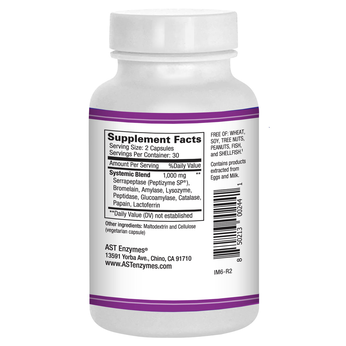 Image of ImmunoSEB 60caps supplement facts