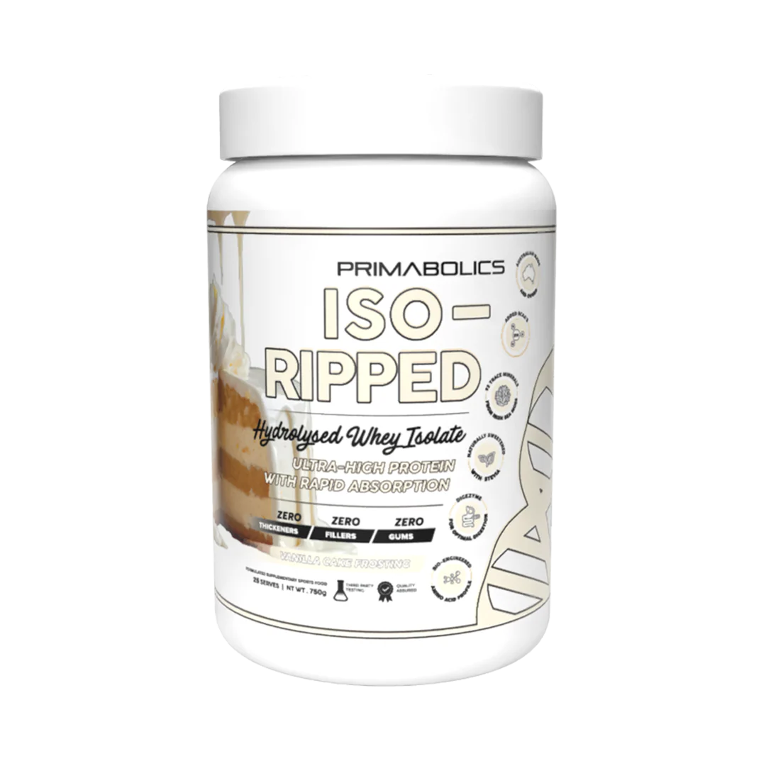 Iso Ripped Vanilla Cake Frosting 25 Serve-Primabolics-Matakana Pharmacy
