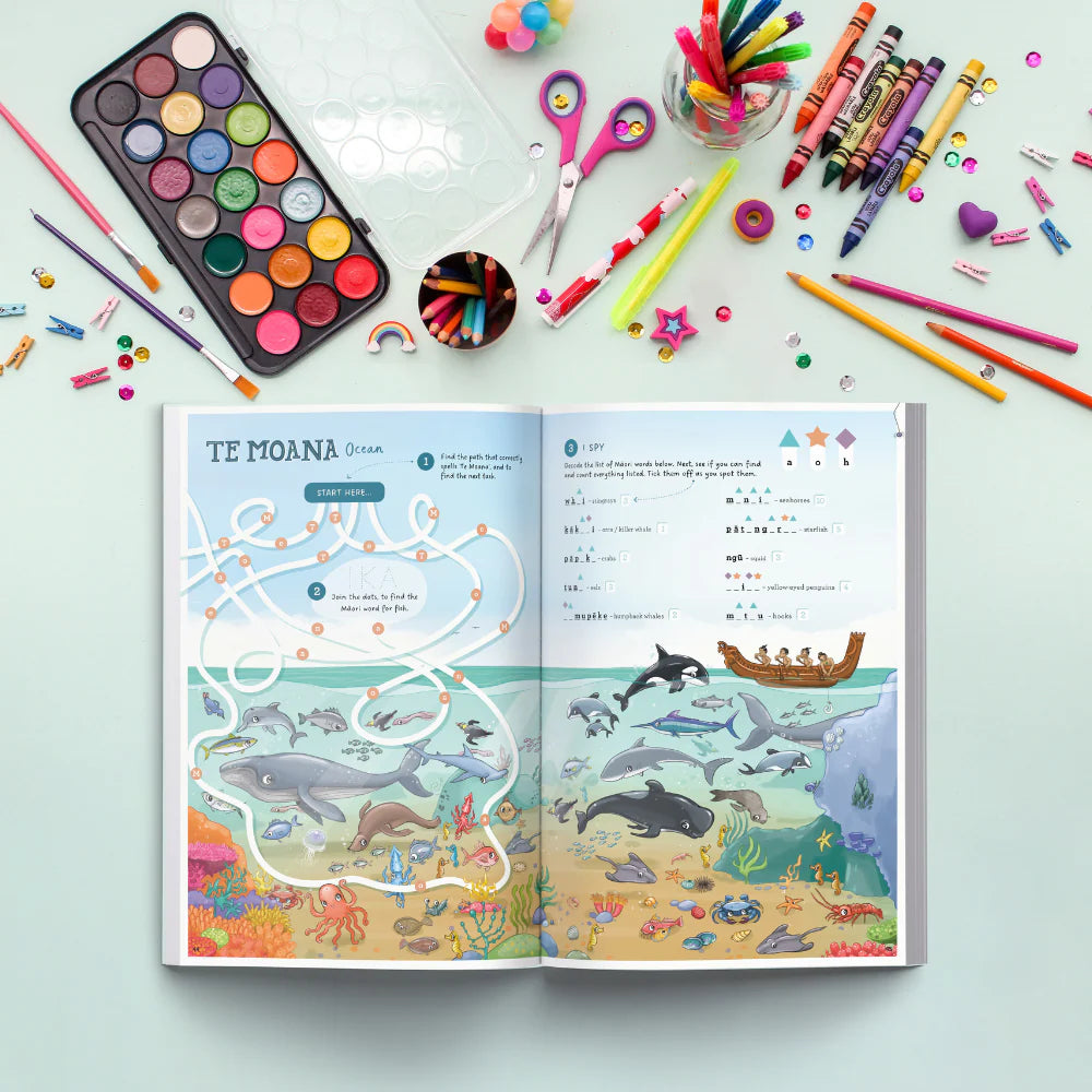 Maori Activity Book He Puka Ngohe-Illustrated Publishing-Matakana Pharmacy