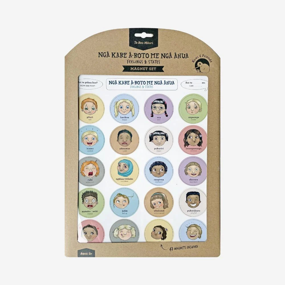 Kuwi and Friends Magnet Set Nga Kare a-Roto Feelings-Illustrated Publishing-Matakana Pharmacy