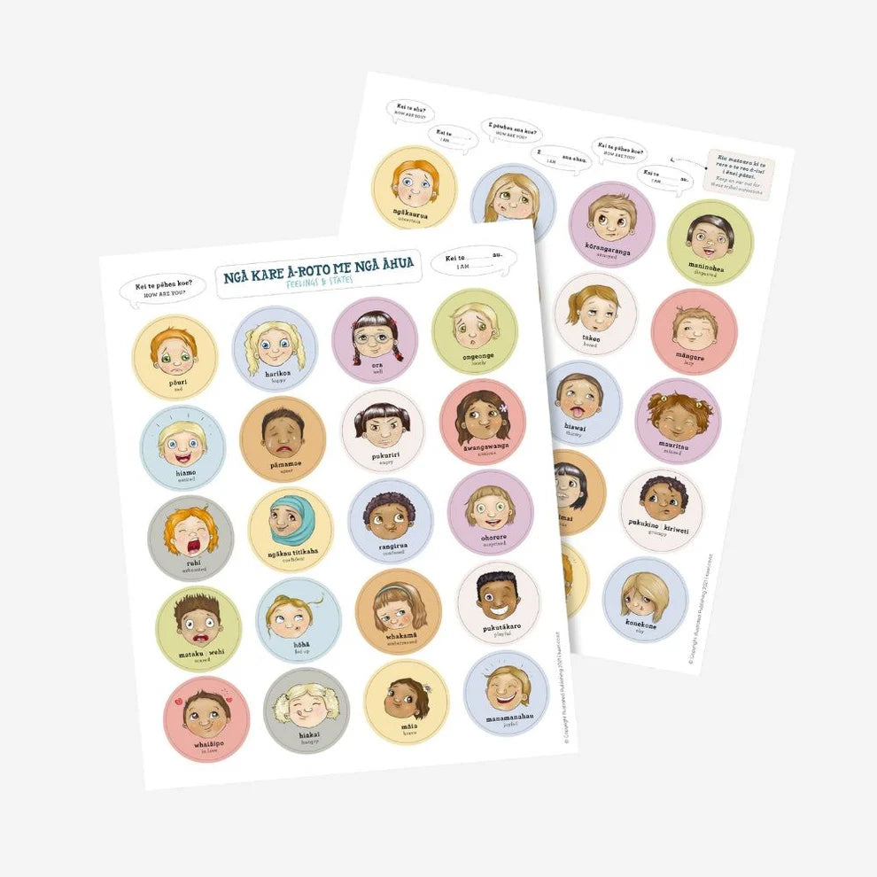 Kuwi and Friends Magnet Set Nga Kare a-Roto Feelings-Illustrated Publishing-Matakana Pharmacy