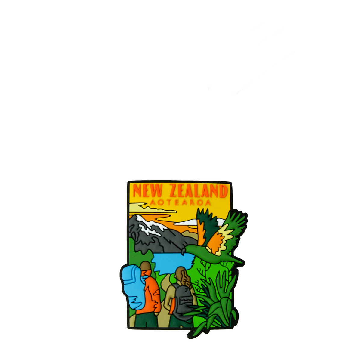 Silicone New Zealand Magnet South Island Tramping