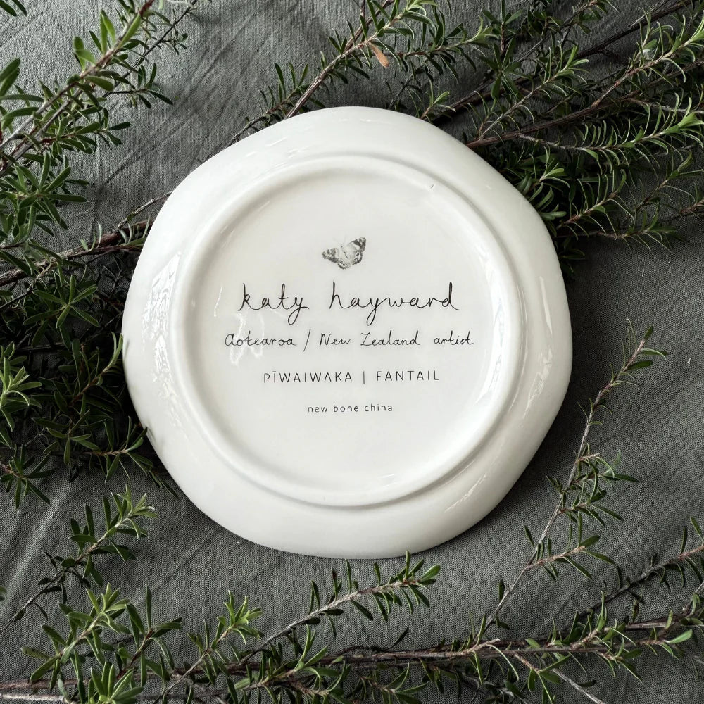 Trinket Dish - Come Fly With Me - Piwaiwaka/Fantail-Katy Hayward-Matakana Pharmacy