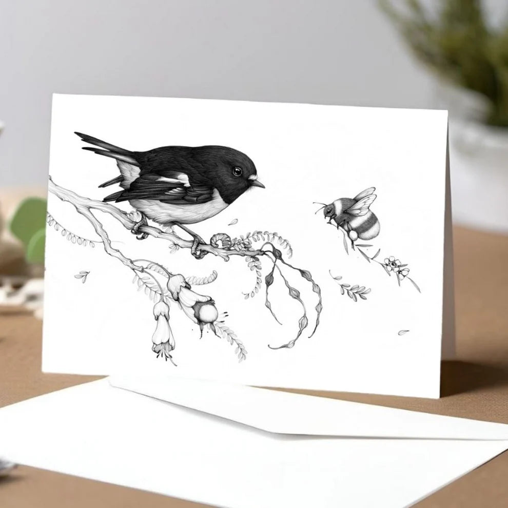 Forest Pandas - Tomtit Card-Katy Hayward-Matakana Pharmacy
