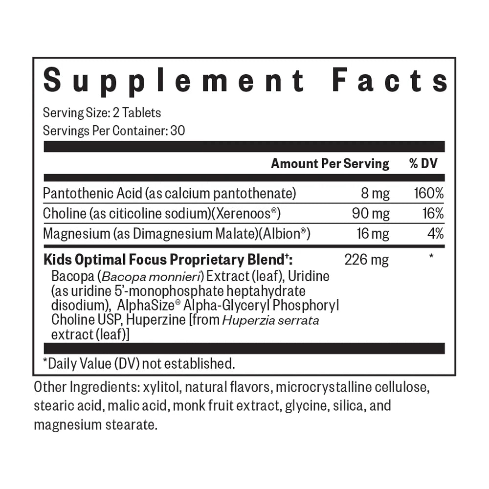Kids Optimal Focus 60 Capsules-Seeking Health-Matakana Pharmacy
