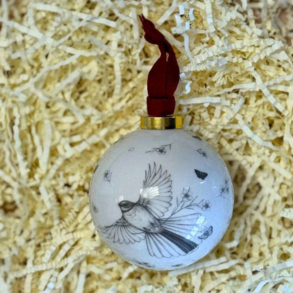 Come Fly With Me - Piwaiwaka/Fantail Christmas Decoration-Katy Hayward-Matakana Pharmacy