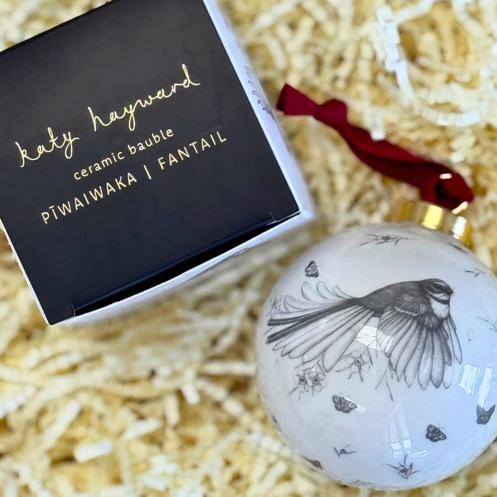 Come Fly With Me - Piwaiwaka/Fantail Christmas Decoration-Katy Hayward-Matakana Pharmacy