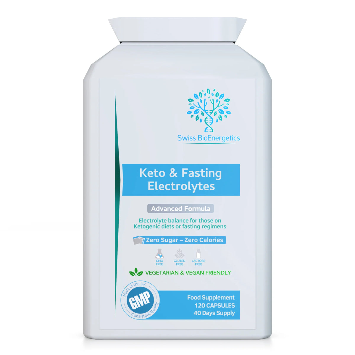 Keto & Fasting Electrolytes Zero Sugar 120 Capsules-Swiss Bioenergetics-Matakana Pharmacy