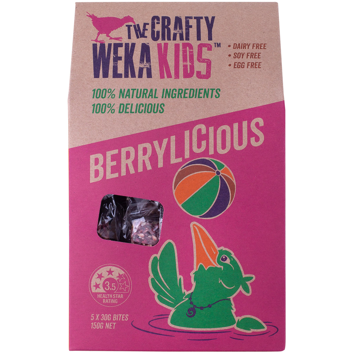 Kids Berrylicious Snack Bar 5 Pack | Crafty Weka-Crafty Weka-Matakana Pharmacy