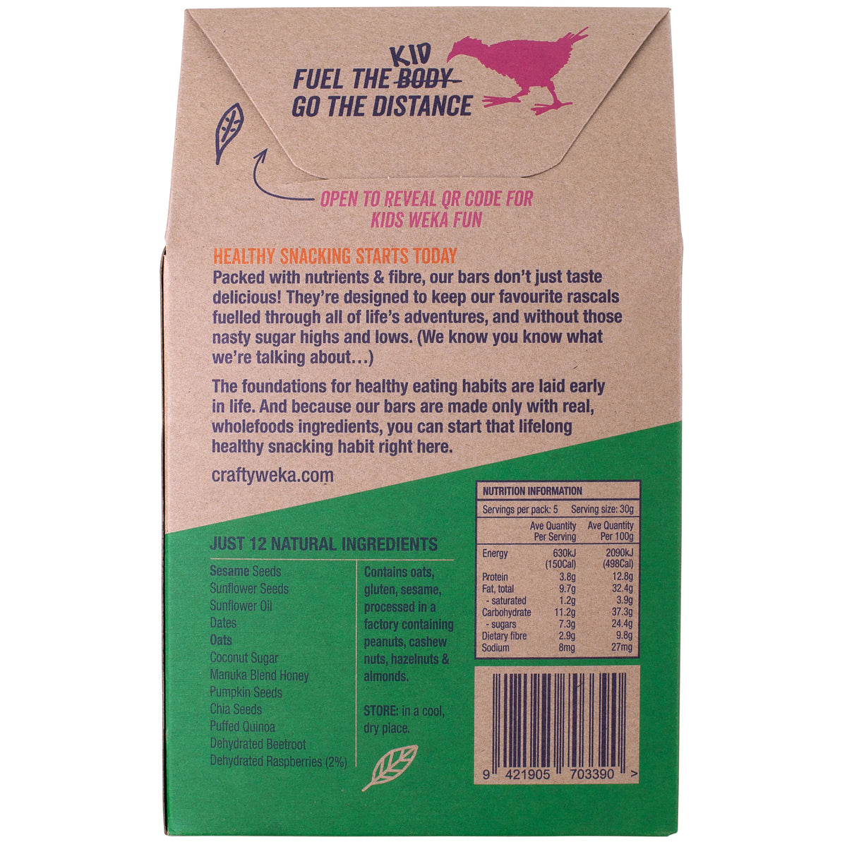 Kids Berrylicious Snack Bar 5 Pack | Crafty Weka-Crafty Weka-Matakana Pharmacy