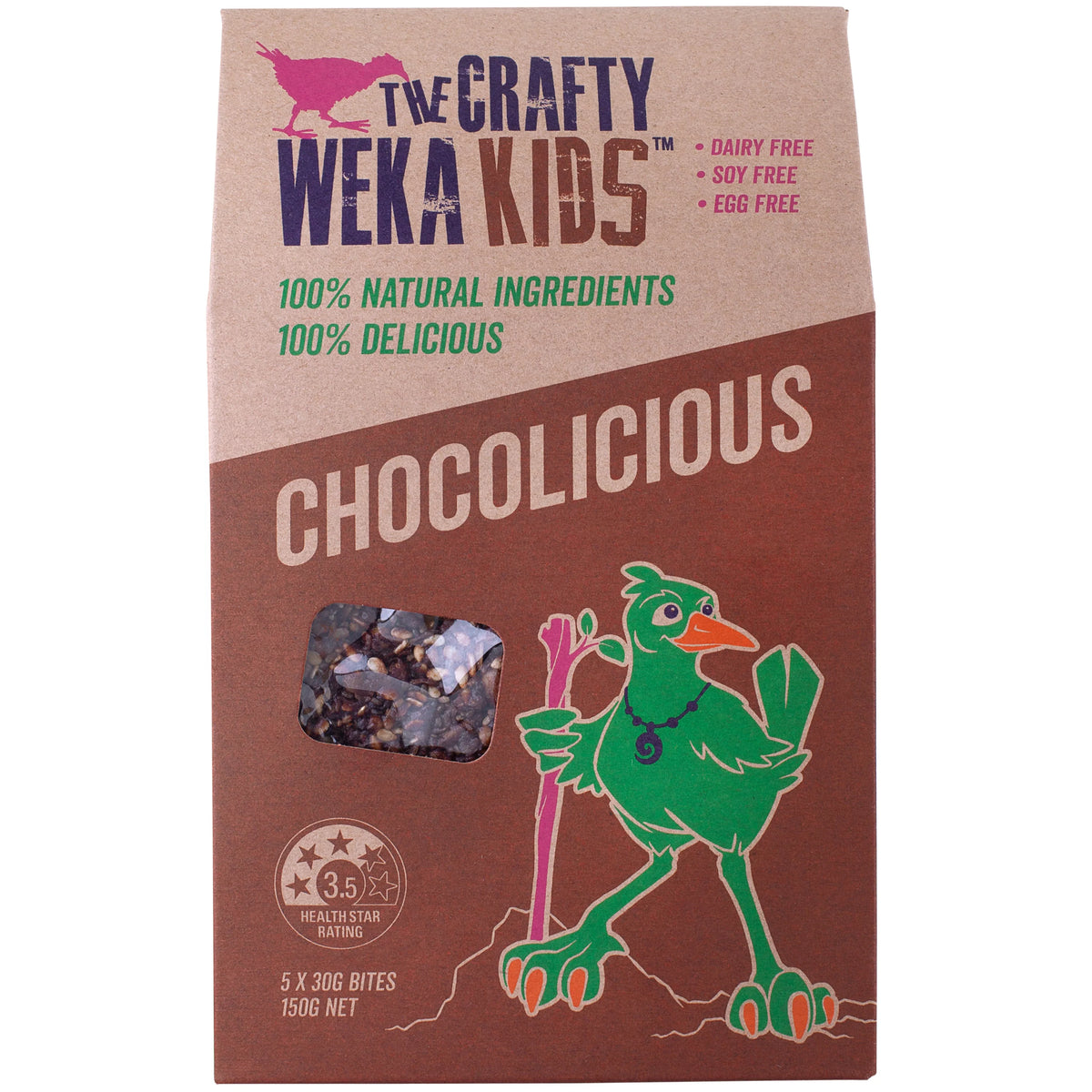 Kids Chocolicious Snack Bar 5 Pack | Crafty Weka-Crafty Weka-Matakana Pharmacy