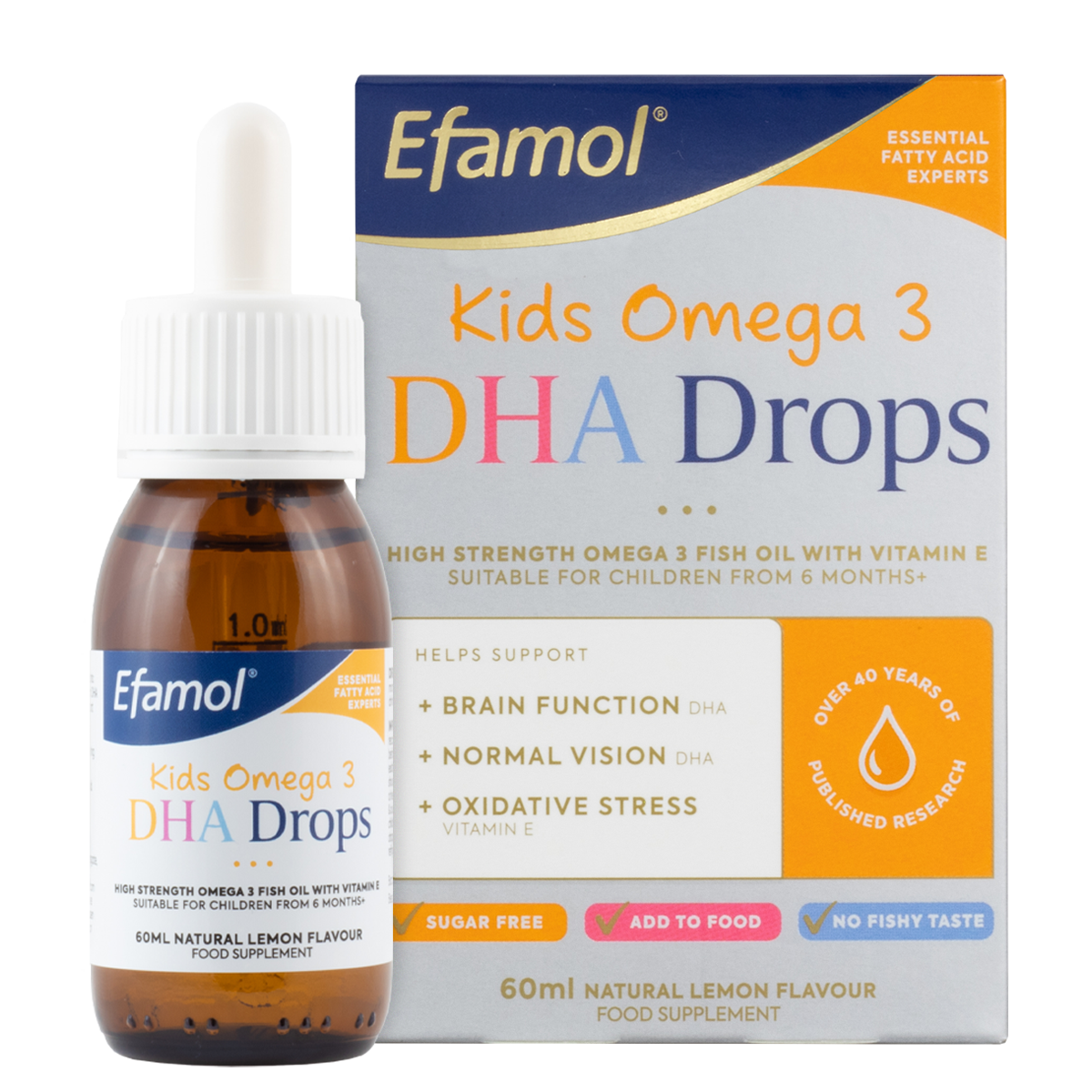 EFAMOL Kids Omega 3 DHA Drops 60ml-EFAMOL-Matakana Pharmacy