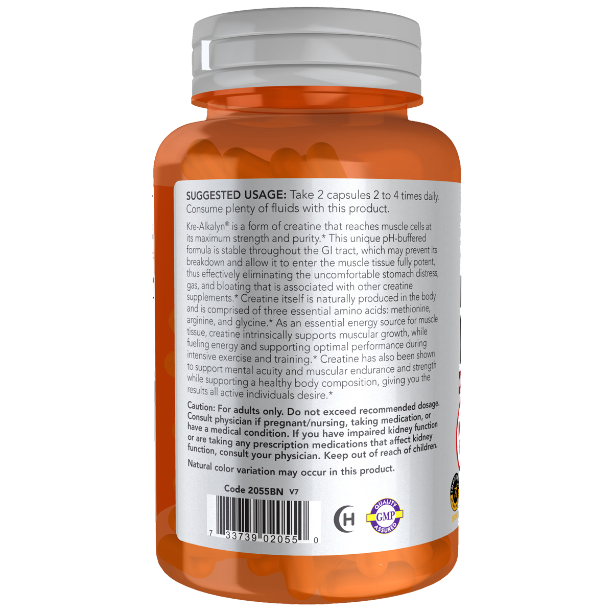 Creatine Kre-Alkalyn 750mg 120s-NOW Supplements-Matakana Pharmacy