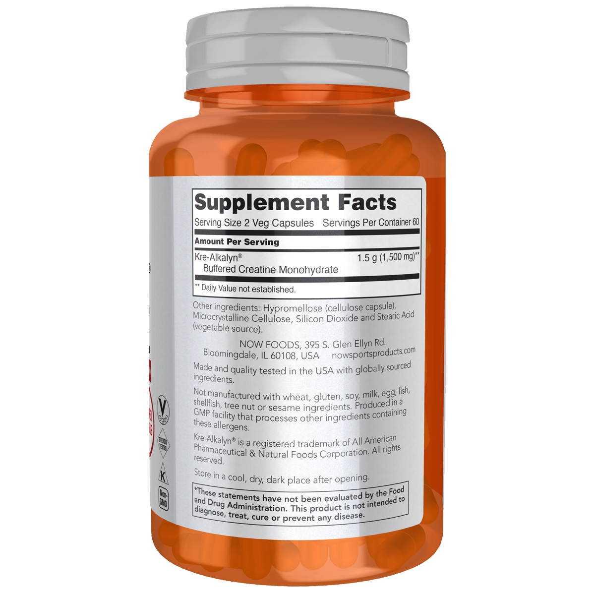 Creatine Kre-Alkalyn 750mg 120s-NOW Supplements-Matakana Pharmacy