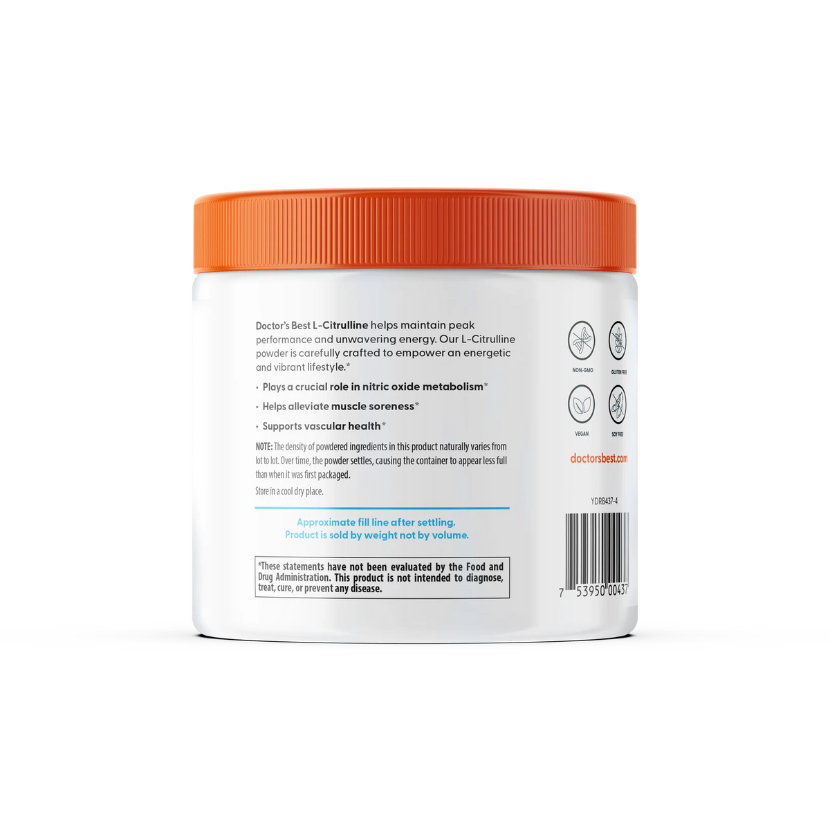 L-Citrulline Powder 200g | Circulation Support-Doctor's Best-Matakana Pharmacy