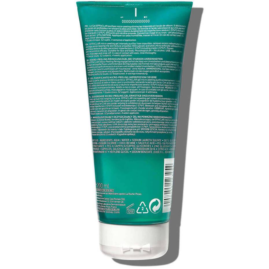 LA ROCHE-POSAY Effaclar Duo+ M/Peel. Gel 200ml-Matakana Pharmacy