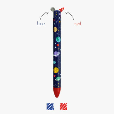 LEGAMI Click'N'Clack Two Colour Pen - Space-Matakana Pharmacy