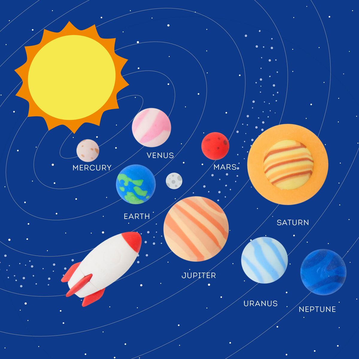 LEGAMI Solar System Erasers-Matakana Pharmacy