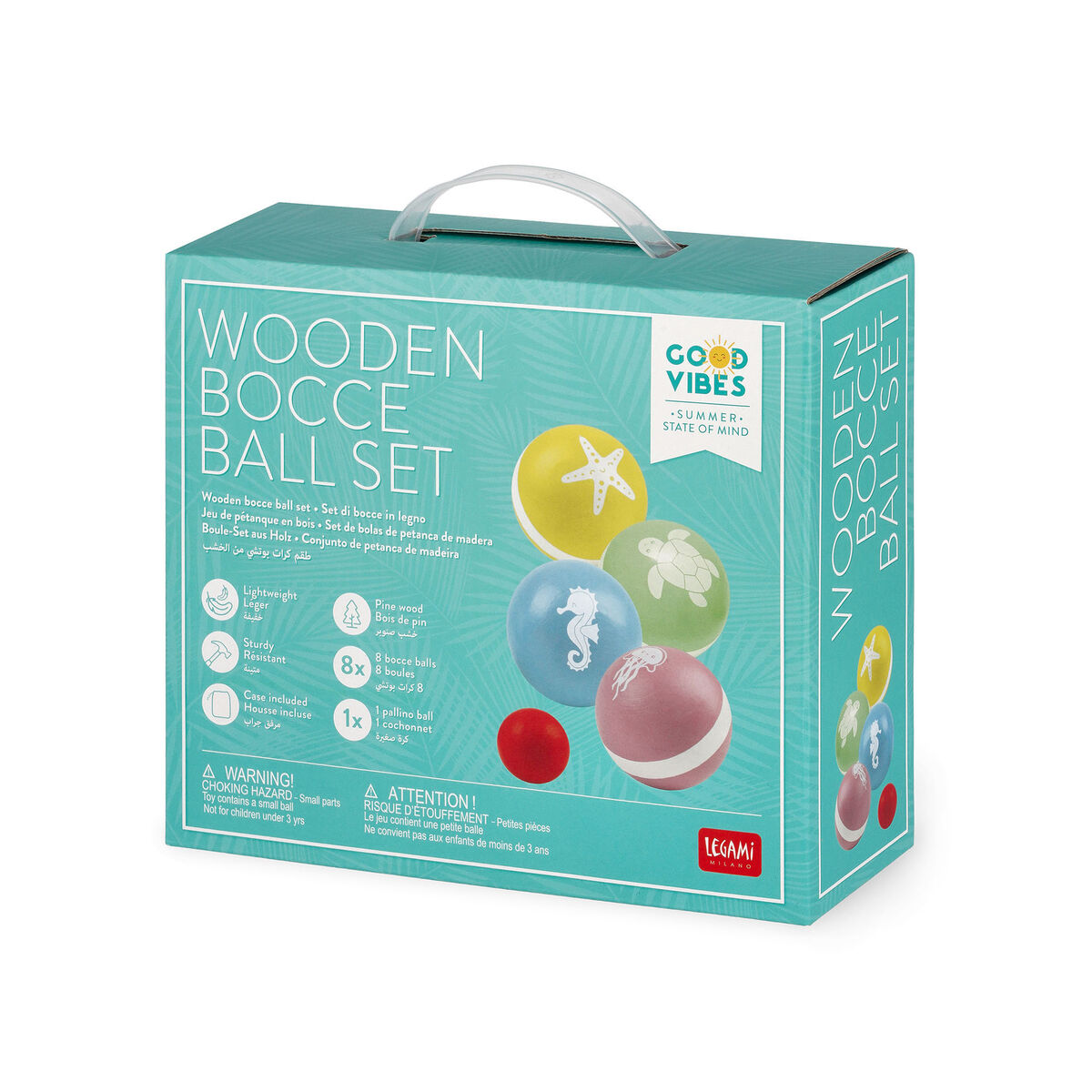 LEGAMI Wooden Bocce Ball Set-Matakana Pharmacy