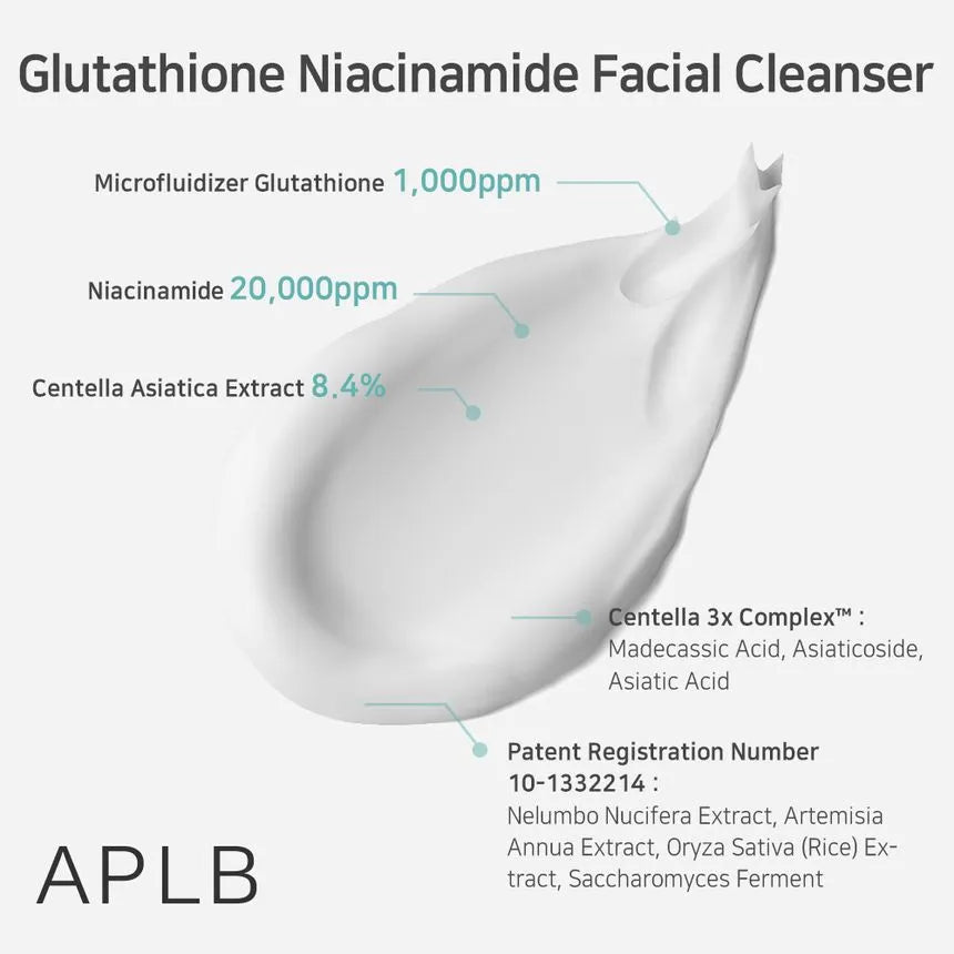 Glutathione Niacinamide Facial Cleanser 80ml-APLB-Matakana Pharmacy